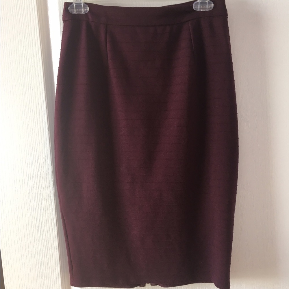 Back Zip Midi Skirt