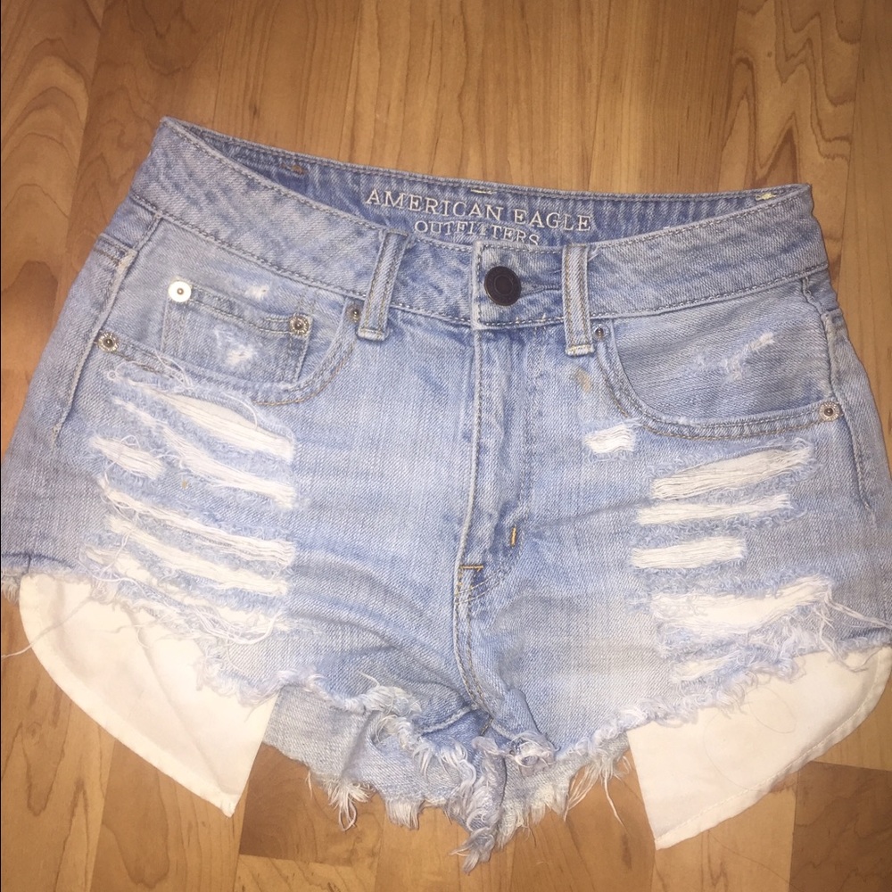 Ripped American Eagle jean shorts