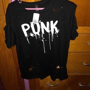 Distressed punk shirt