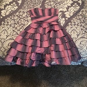 Betsey Johnson Pink/Grey Semi-Formal Dress