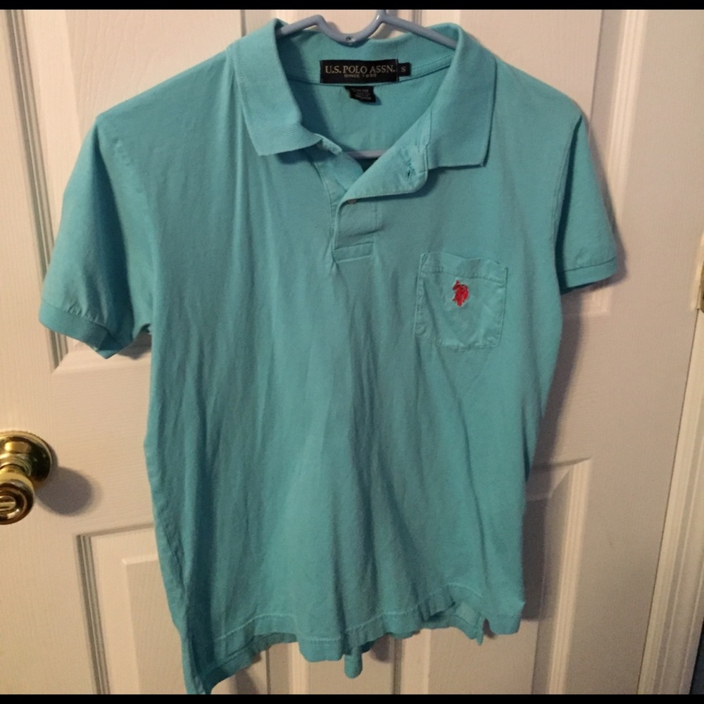 Blue polo shirt