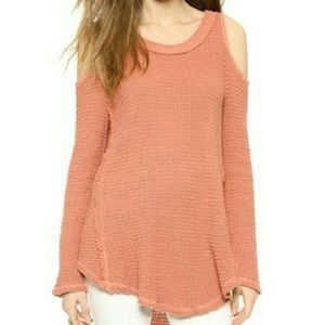 Free People Sunset cold shoulder sweater, small