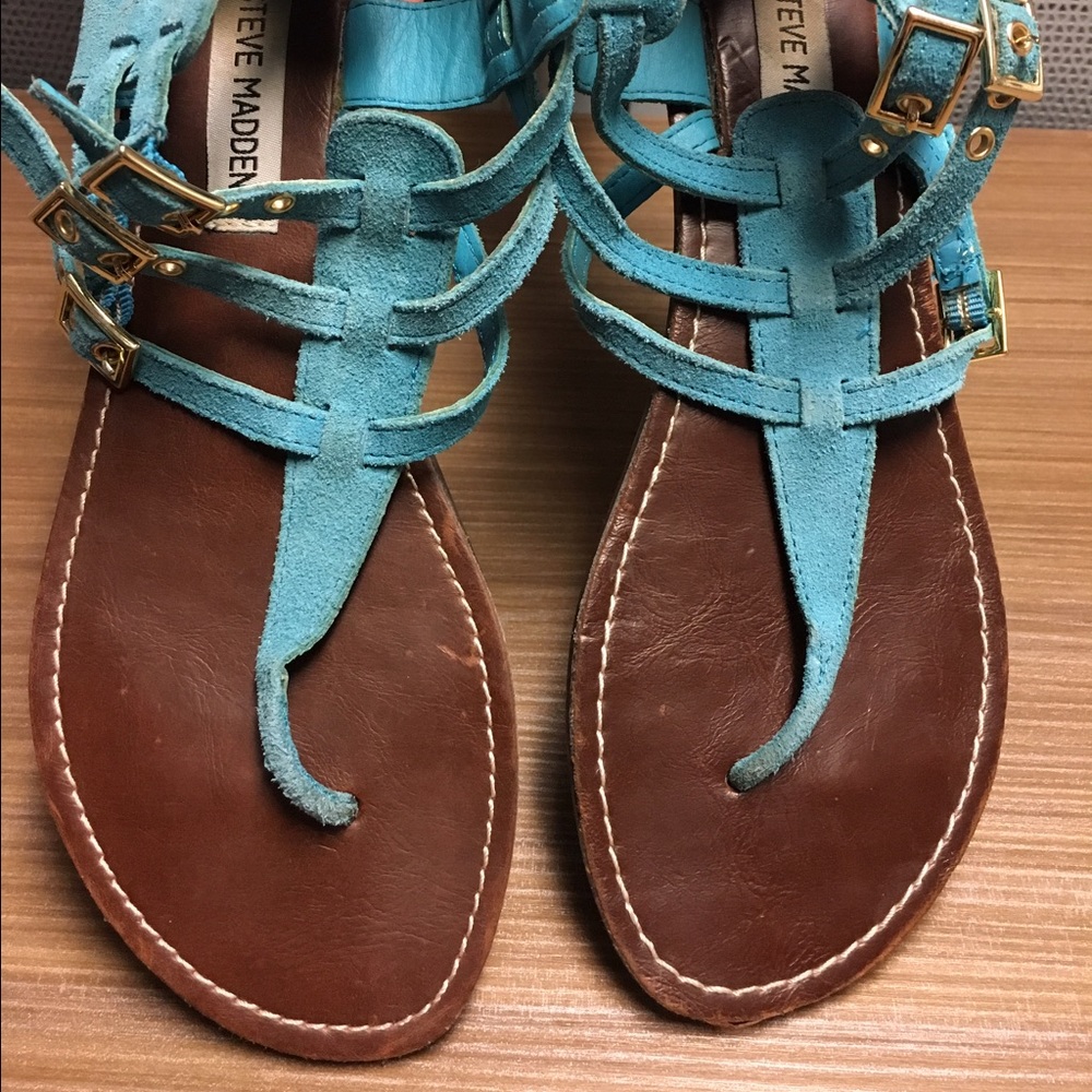 Steve Madden Teal Gladiator Sandals