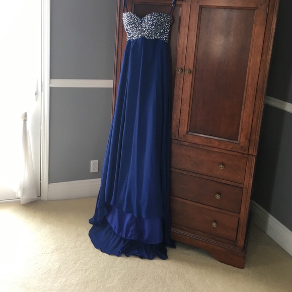 Royal Blue Prom Dress - Picture 2 of 8