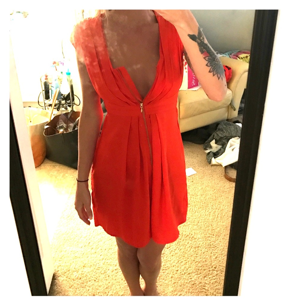 Short red dress