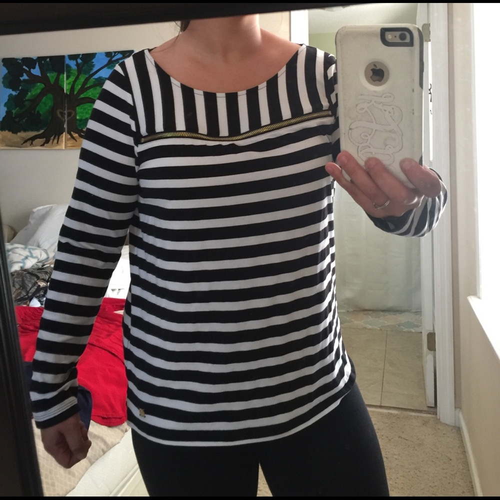 Anne Klein long sleeve striped shirt