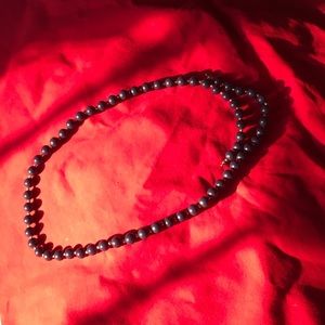 30" Navy Blue Bead Neclace