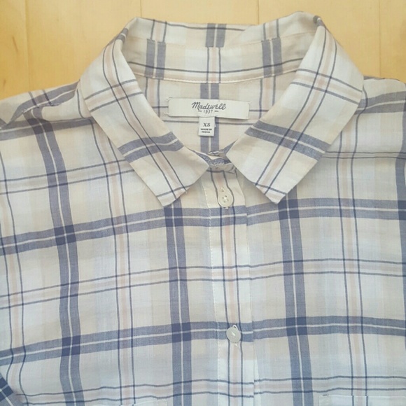 Madewell oversized boy shirt in Pebble Plaid - Picture 2 of 4