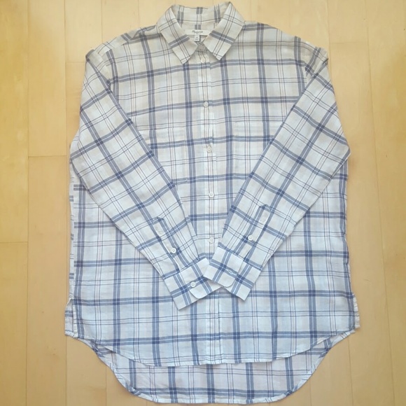 Madewell oversized boy shirt in Pebble Plaid - Picture 4 of 4