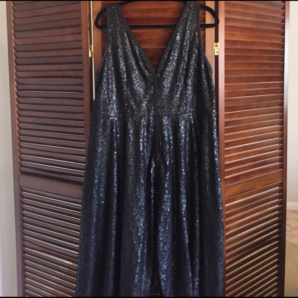 Plus size Black sequin dress
