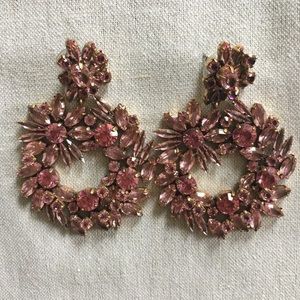 Pink stone J. Crew earrings