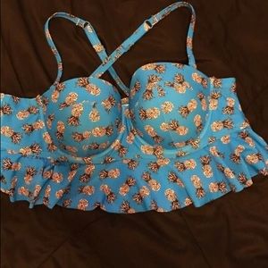 Pineapple torrid swim top