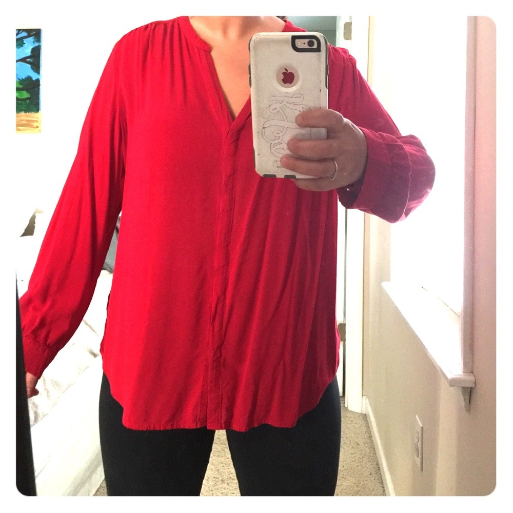 Red long sleeve shirt