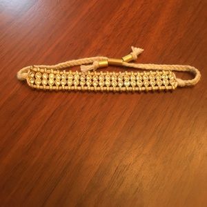 ADJUSTABLE crystal bracelet gold tone