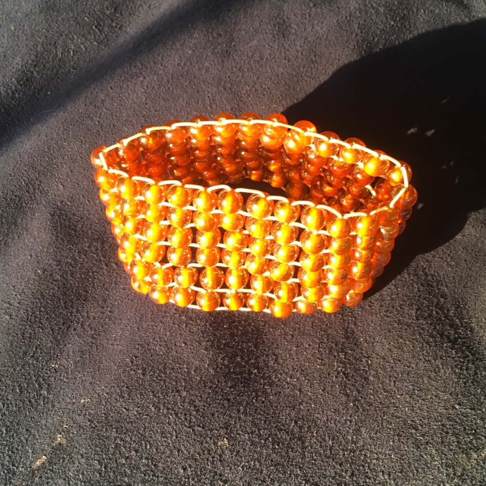 Amber Colored 6" Cuff Bracelet
