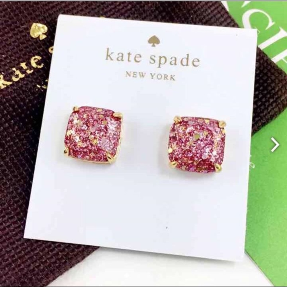 Kate spade sparkly pink studs
