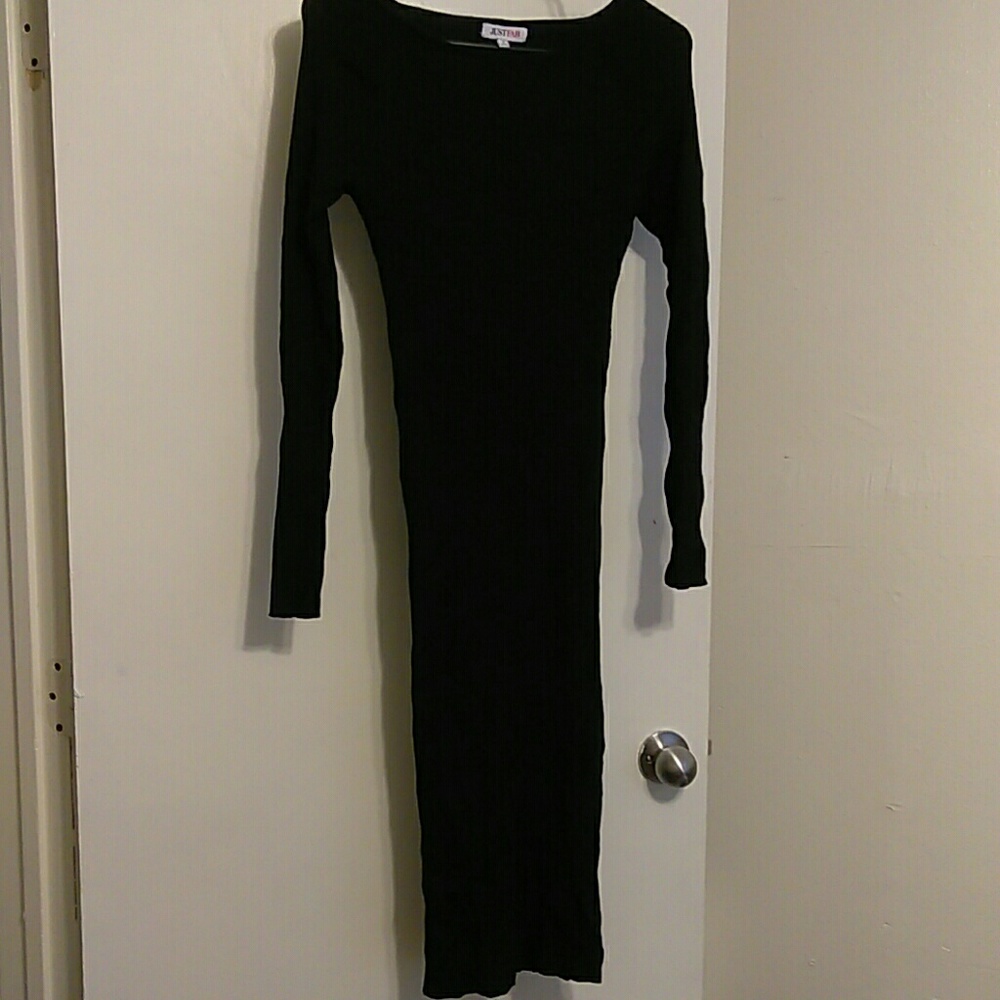 Sexy Black Long sleeve dress