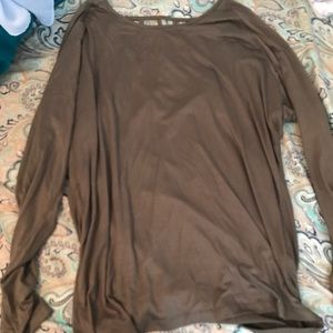 Olive green long sleeve top