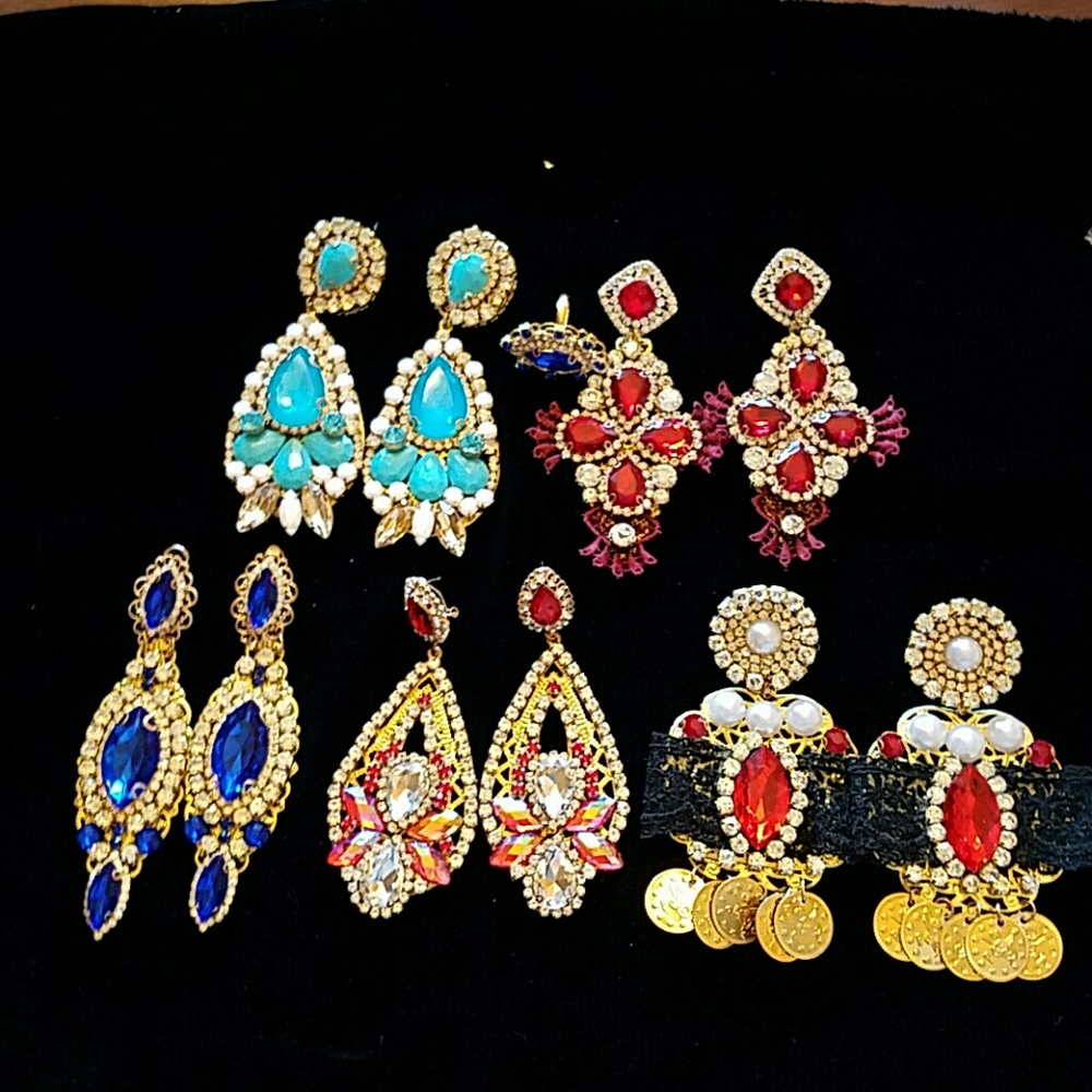 👒LAST PRICE ,👒Handmade  Crystal Earrings