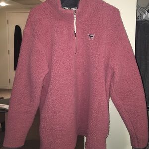VS Pink Sherpa Quarter Zip