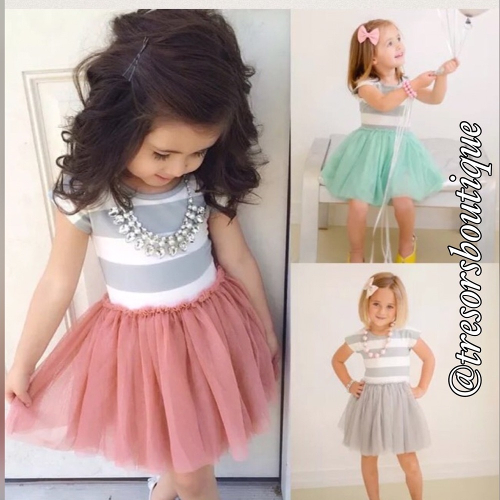 HP! 5⭐️Striped Lace Tulle Tutu Dress