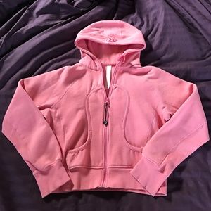Lululemon light pink zip up 10