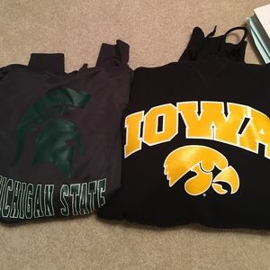 Iowa and Michigan College Hoodies