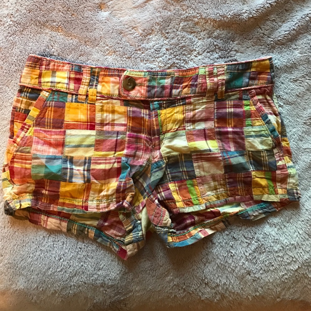 American Eagle patchwork shorts- size 12