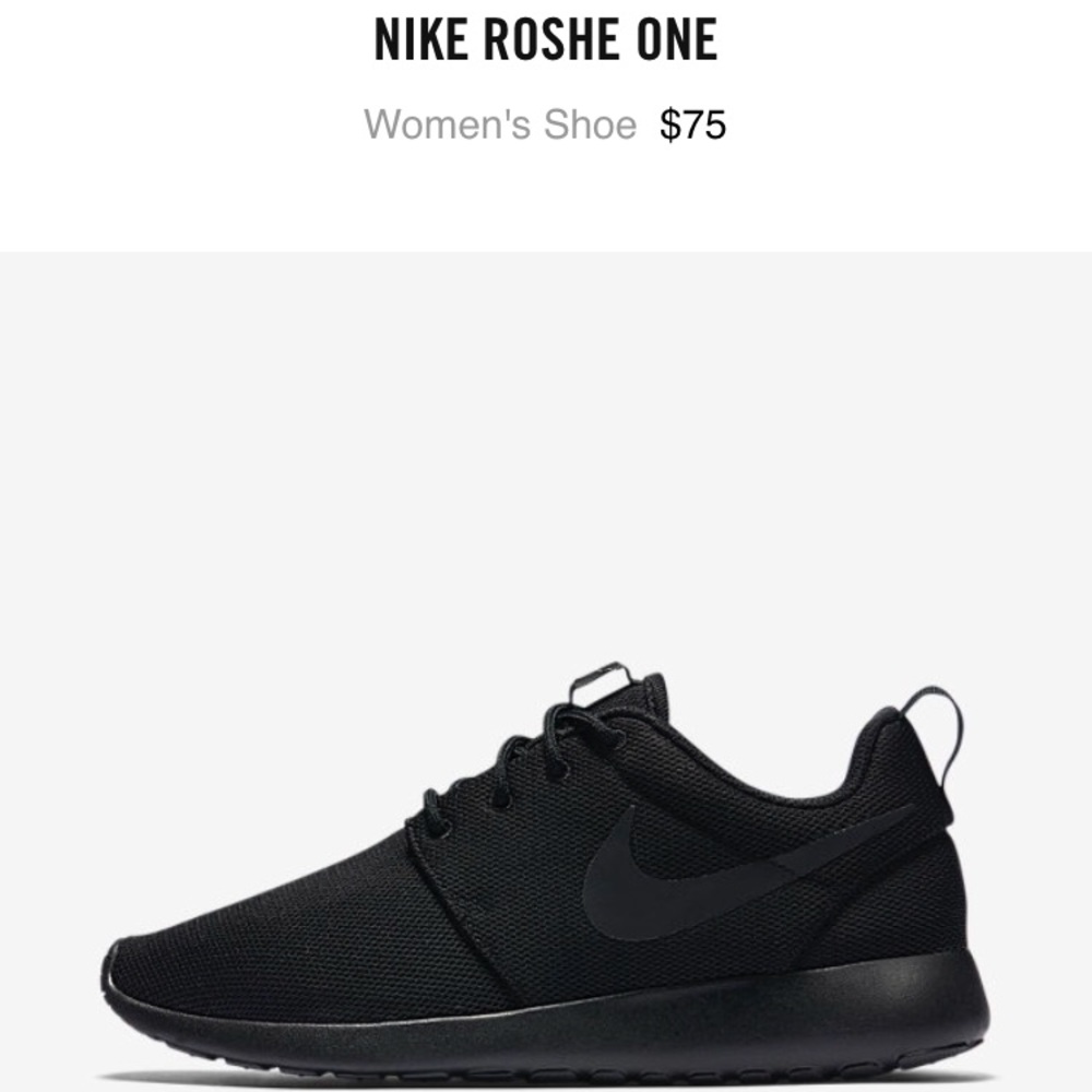 All Black Nike Roshe Runs Gently Used Size 8.5