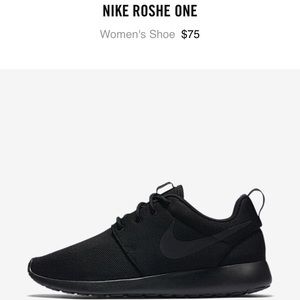 All Black Nike Roshe Runs Gently Used Size 8.5