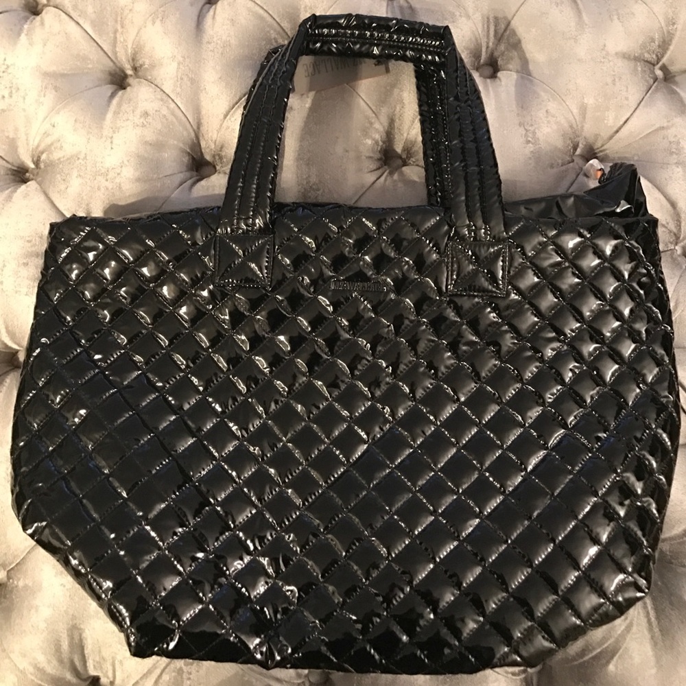 MZ Wallace Large Black Lacquer Tote