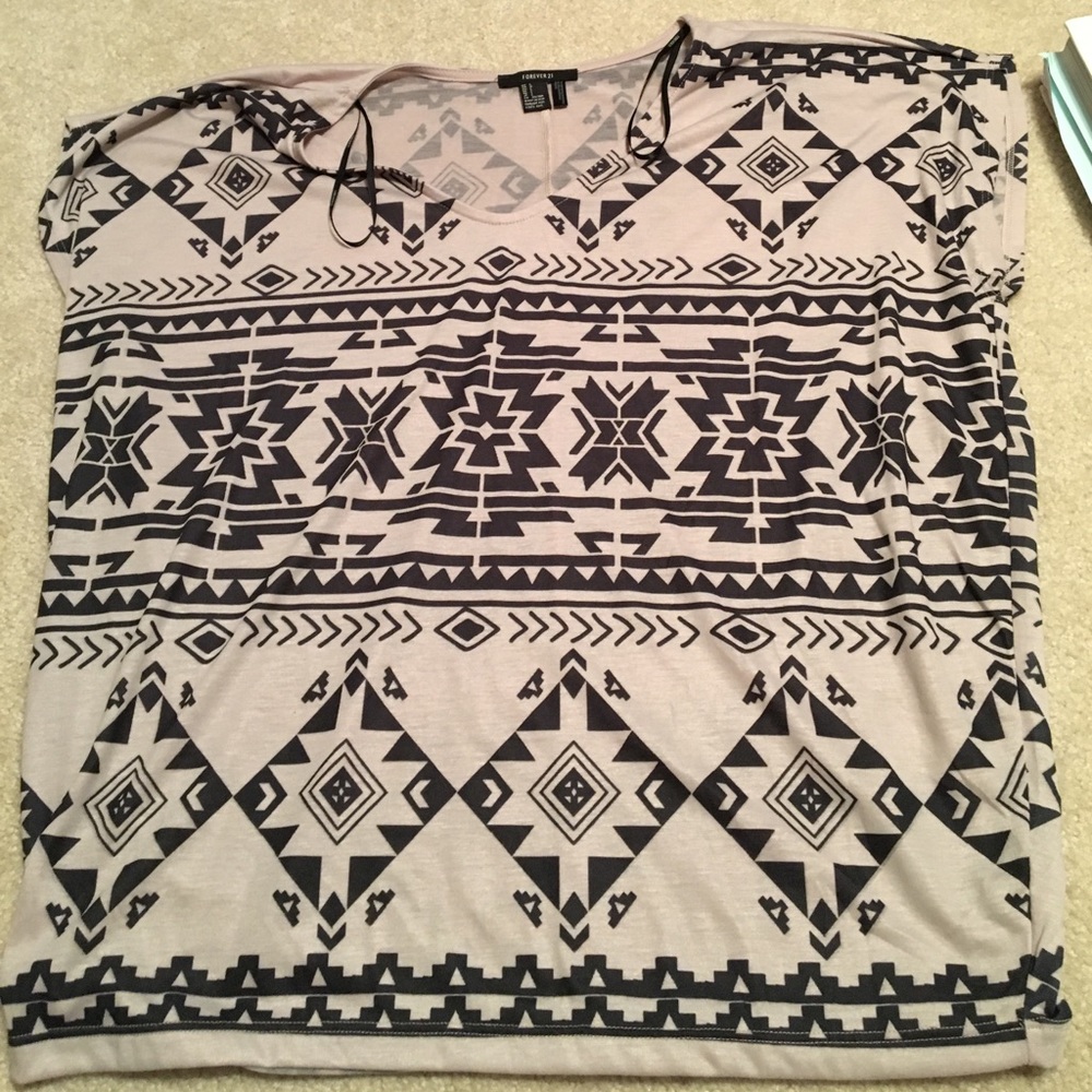 Forever 21 Tribal Short Sleeve Shirt