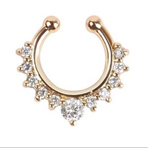 🆕‼️ 2 for 1 Fake Nose Ring - Septum Nose Jewelry