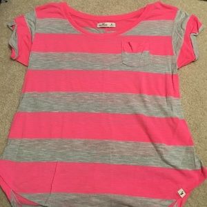 Hollister Striped Short Sleeve Shirt