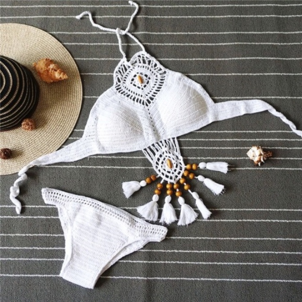 🌴🌴Crochet bohemian boho style tassel bikini - Picture 2 of 3
