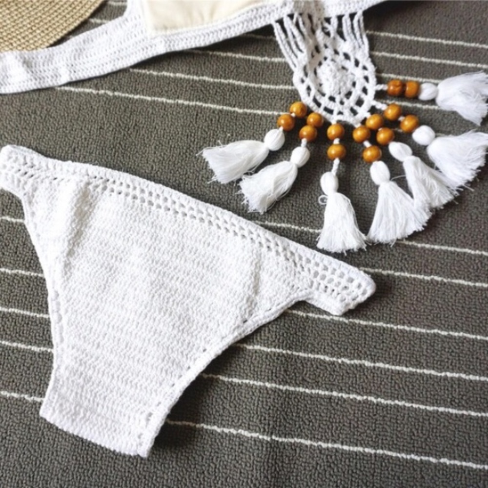 🌴🌴Crochet bohemian boho style tassel bikini - Picture 3 of 3
