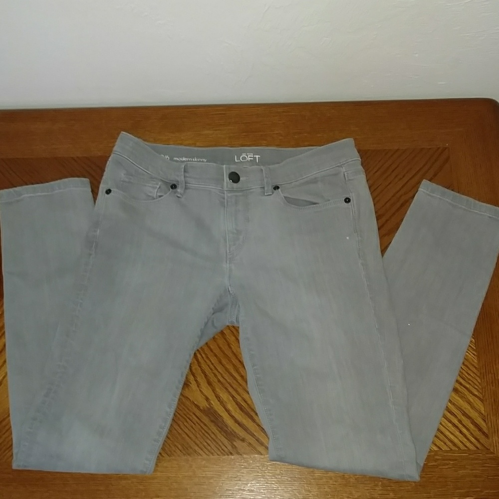 Ann Taylor LOFT modern skinny grey jeans