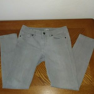 Ann Taylor LOFT modern skinny grey jeans