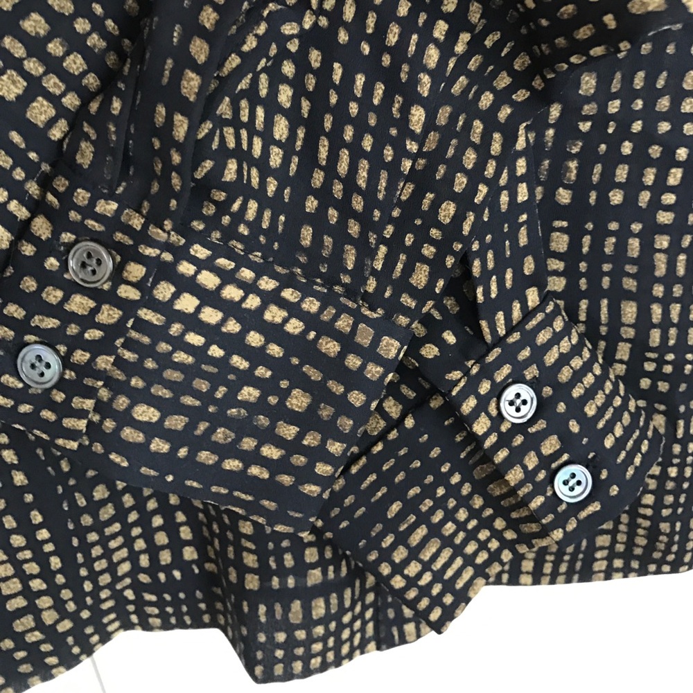 🌹Liz Claiborne Black and Tan blouse - Picture 4 of 5