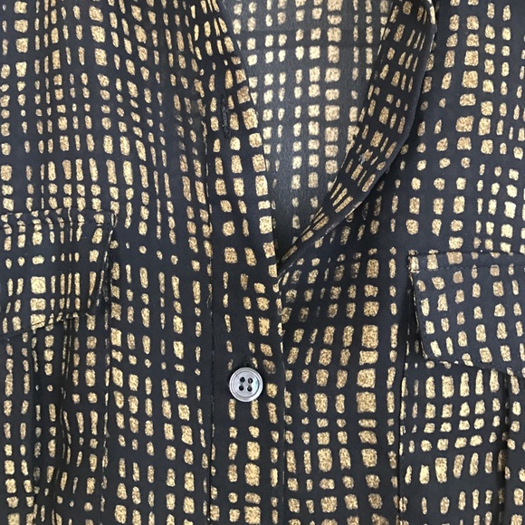 🌹Liz Claiborne Black and Tan blouse - Picture 2 of 5