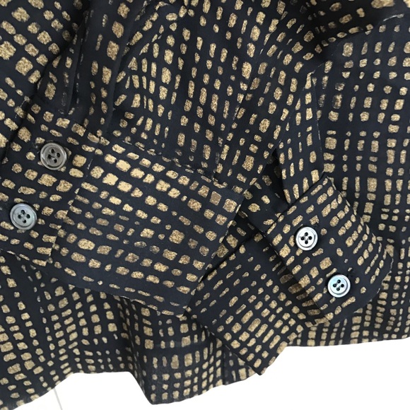 🌹Liz Claiborne Black and Tan blouse - Picture 4 of 5