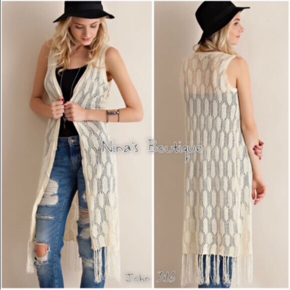 Last✔️Boho chic knit vests - Picture 2 of 4