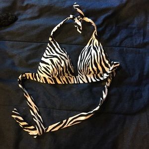 Victoria's Secret Zebra Triangle Bikini Top. M