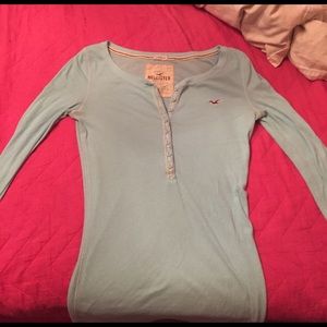 Hollister Teal long sleeve