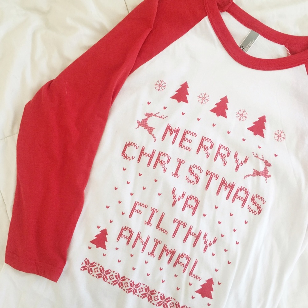 SOLD IN BUNDLE Merry Christmas Raglan Tee