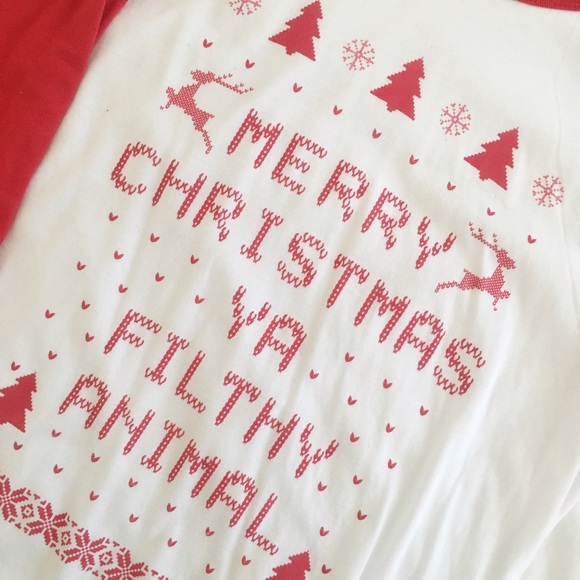 SOLD IN BUNDLE Merry Christmas Raglan Tee - Picture 2 of 2