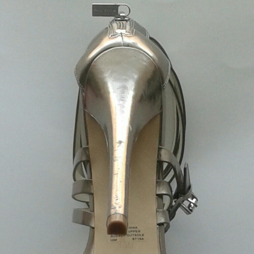 Available platform nickel metallic sandals shoes - Picture 8 of 8