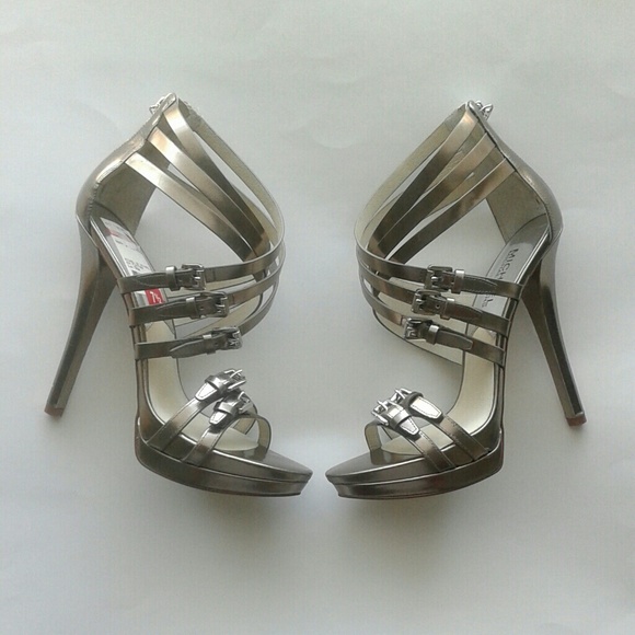 Available platform nickel metallic sandals shoes - Picture 2 of 8
