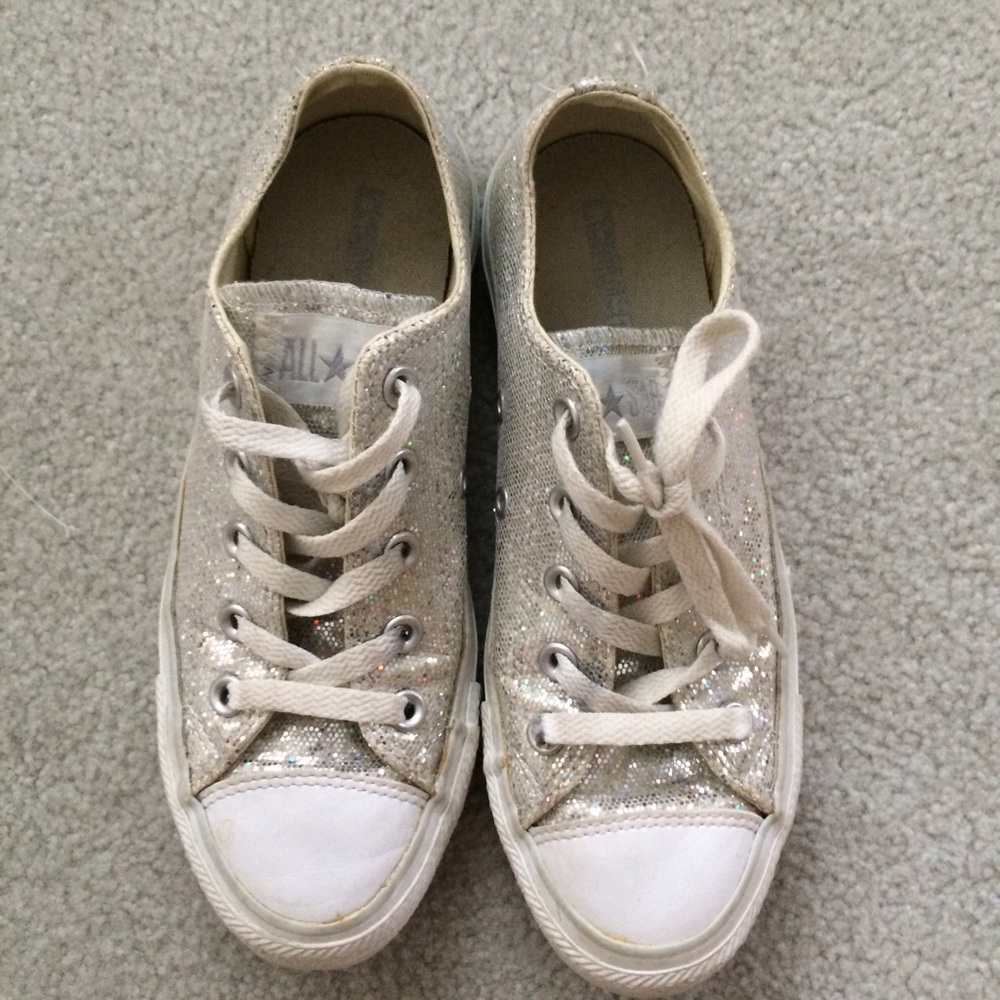 SILVER GLITTER CONVERSE