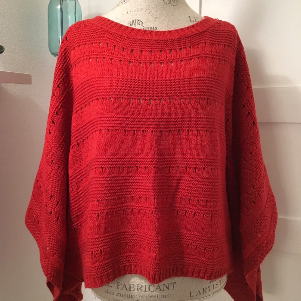Cropped Batwing Sweater